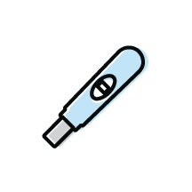 Icon of a pregnancy dip stick test, Pregnancy Test (if applicable)